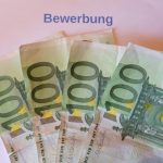 Bewerbungsgebühr-100 Euro Scheine-Geld-Bewerbungsschreiben.