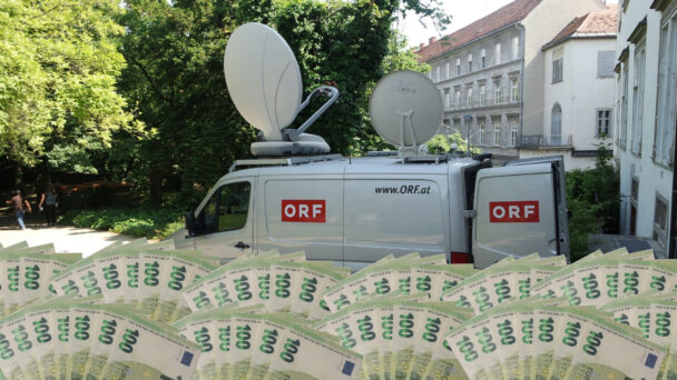 ORF-Beitrag-Geld-Funkwagen-Übertragung-Graz-Burg